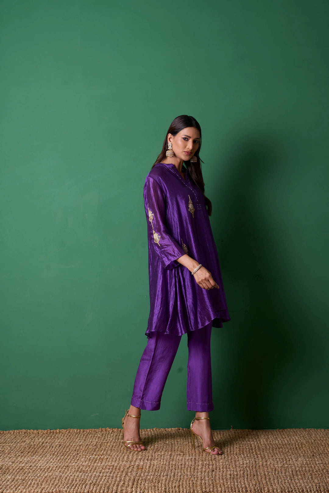 Paradise Purple Kurta (Set of 2)