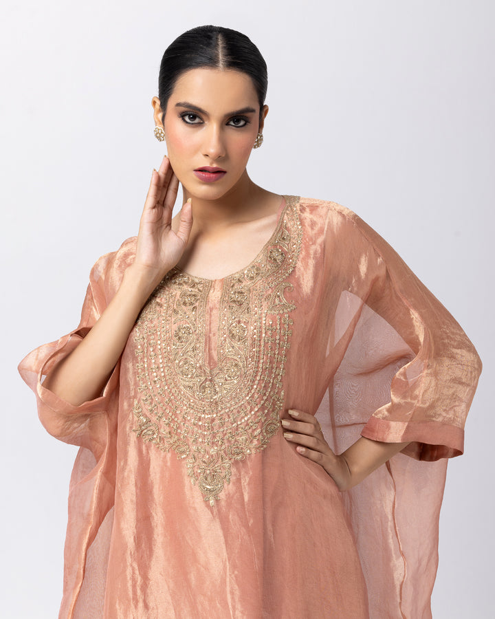 blush pink cotton silk pant