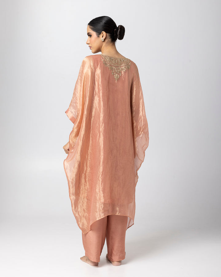 blush pink cotton silk pant
