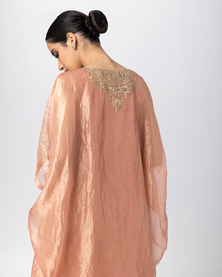 blush pink cotton silk pant