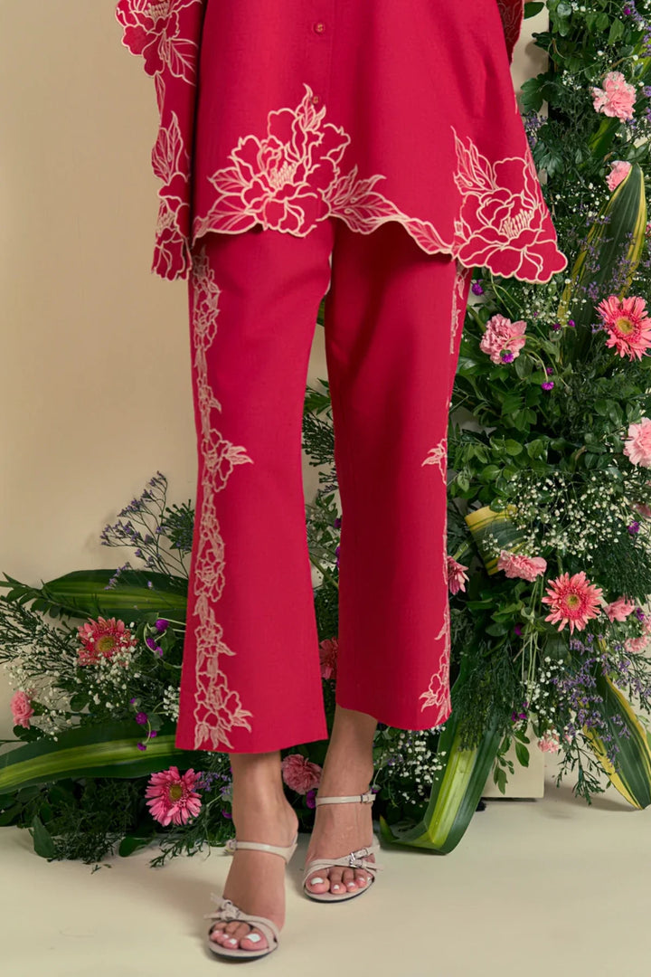 Origani Red Jardin Pant