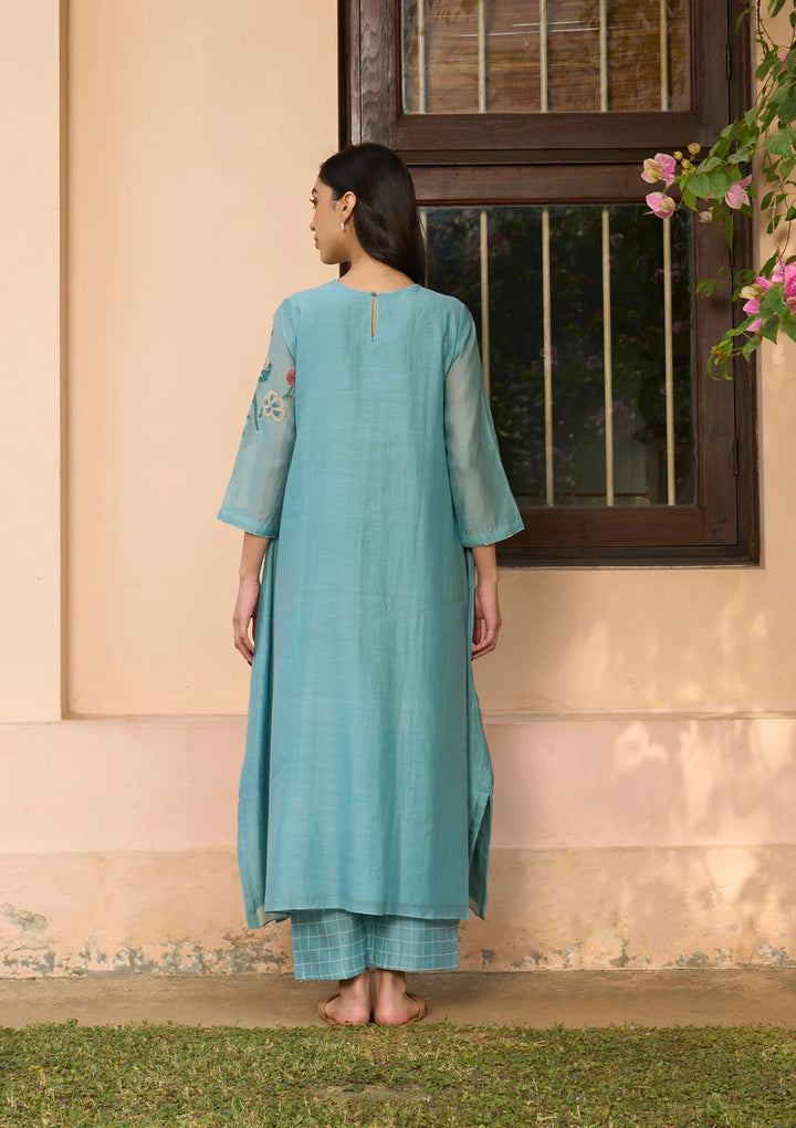 Powder Blue Applique Co-ord Set