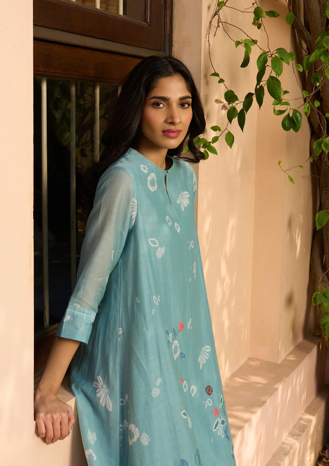 Powder Blue Floral Co-ord Set