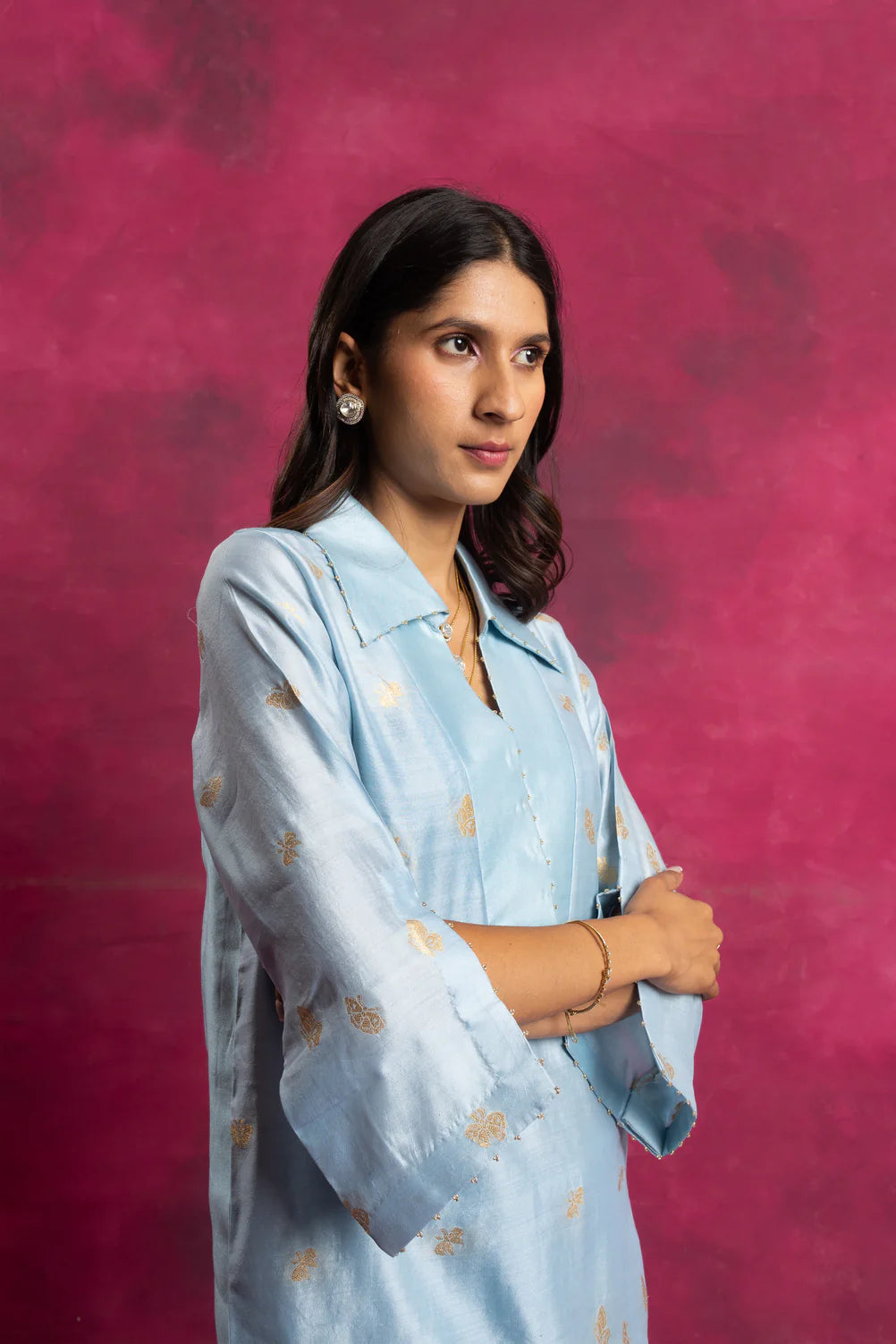 Prakrit Kurta set in Arctic Blue