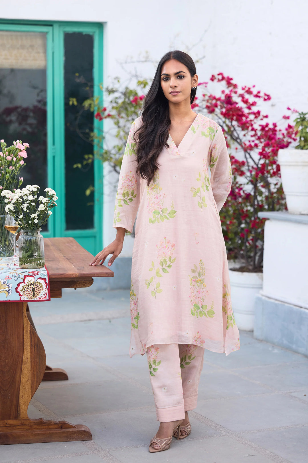 Peach Madhumalti Avril Coord Set