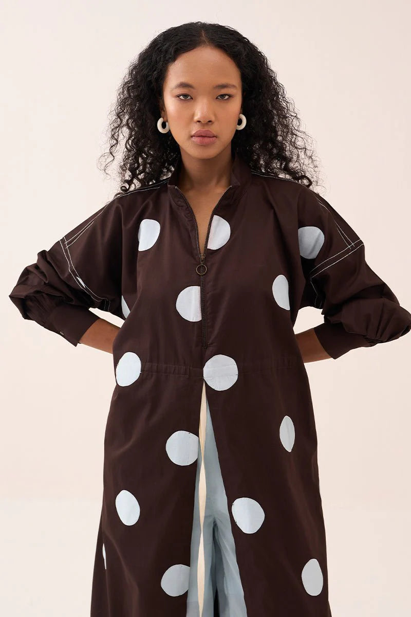Polka Drawstring Tunic