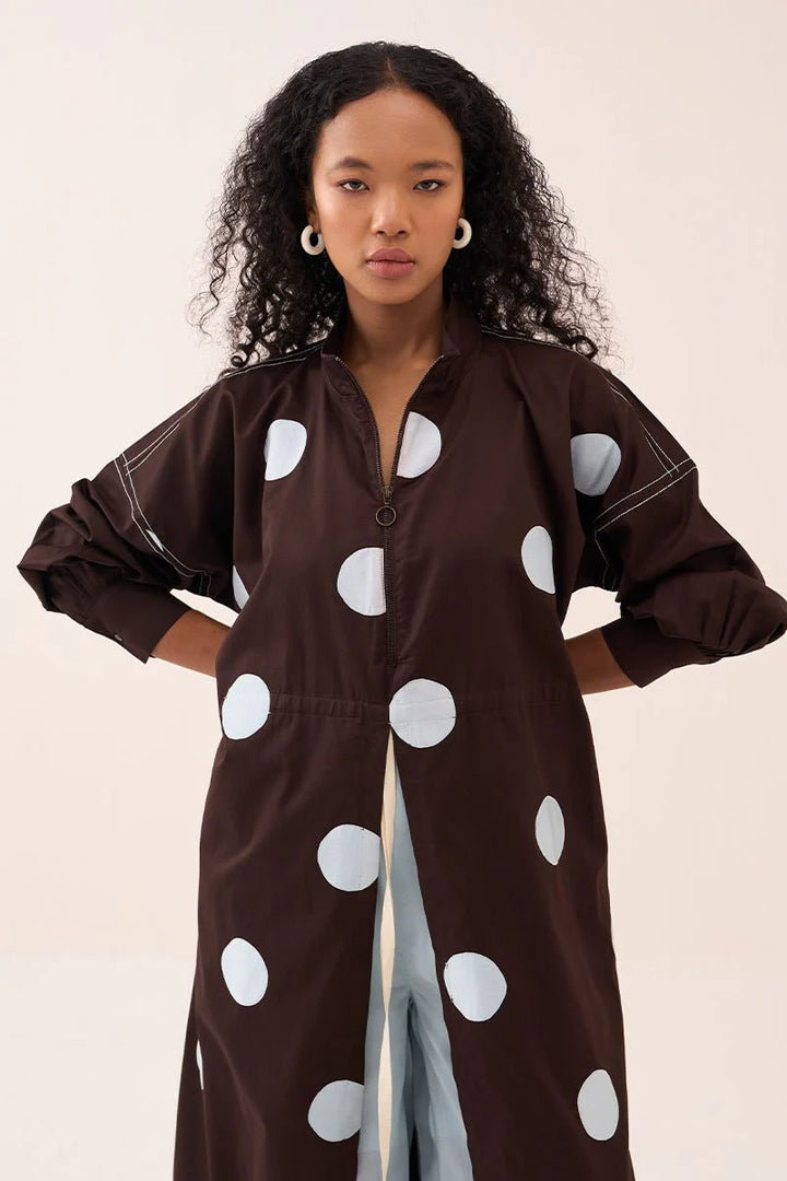 Polka Drawstring Tunic