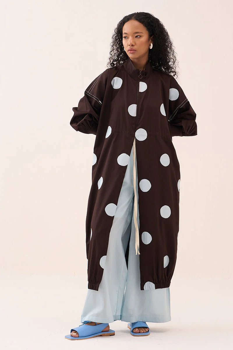 Polka Drawstring Tunic
