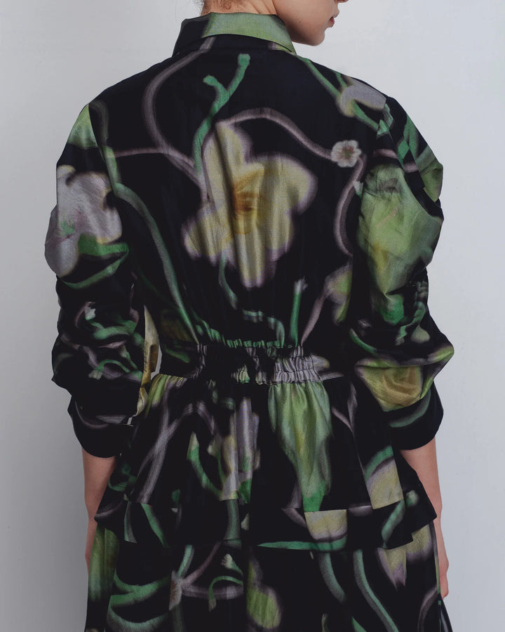 Paron Print Pleated Dress