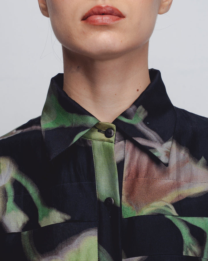 Paron Print Pleated Dress
