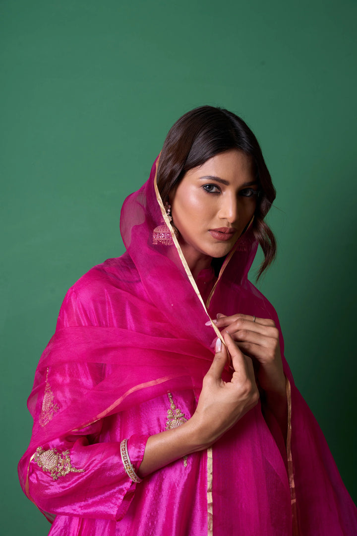 Paradise Pink Kurta (Set of 3)