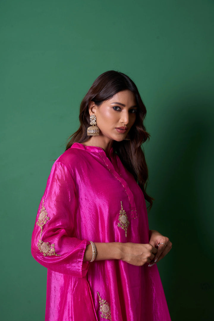 Paradise Pink Kurta (Set of 3)