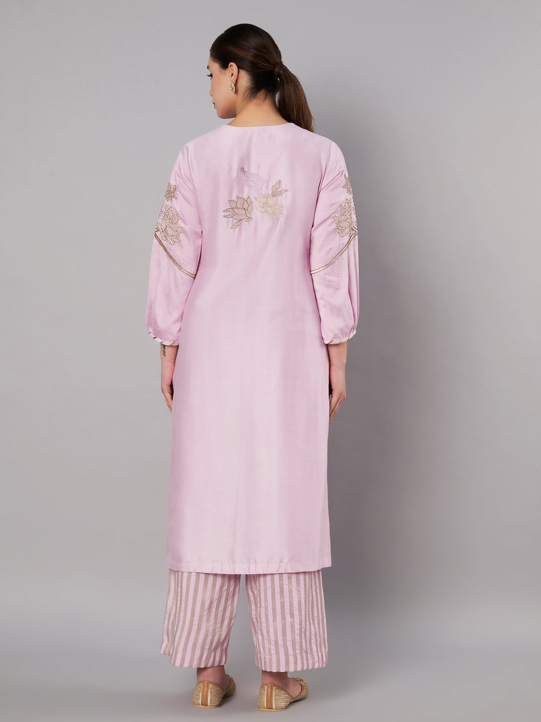 Petal Promise Kurta Set - Pastel Lilac