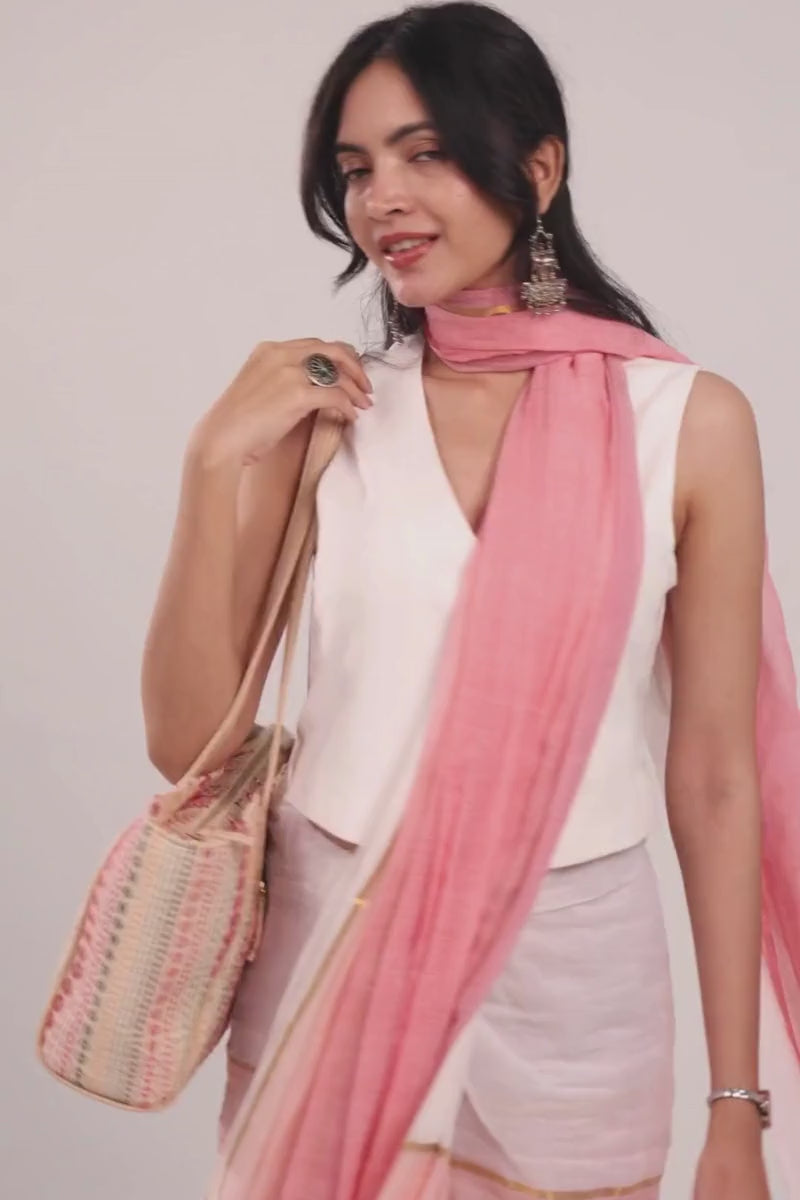 nadia mirror embroidered tote bag