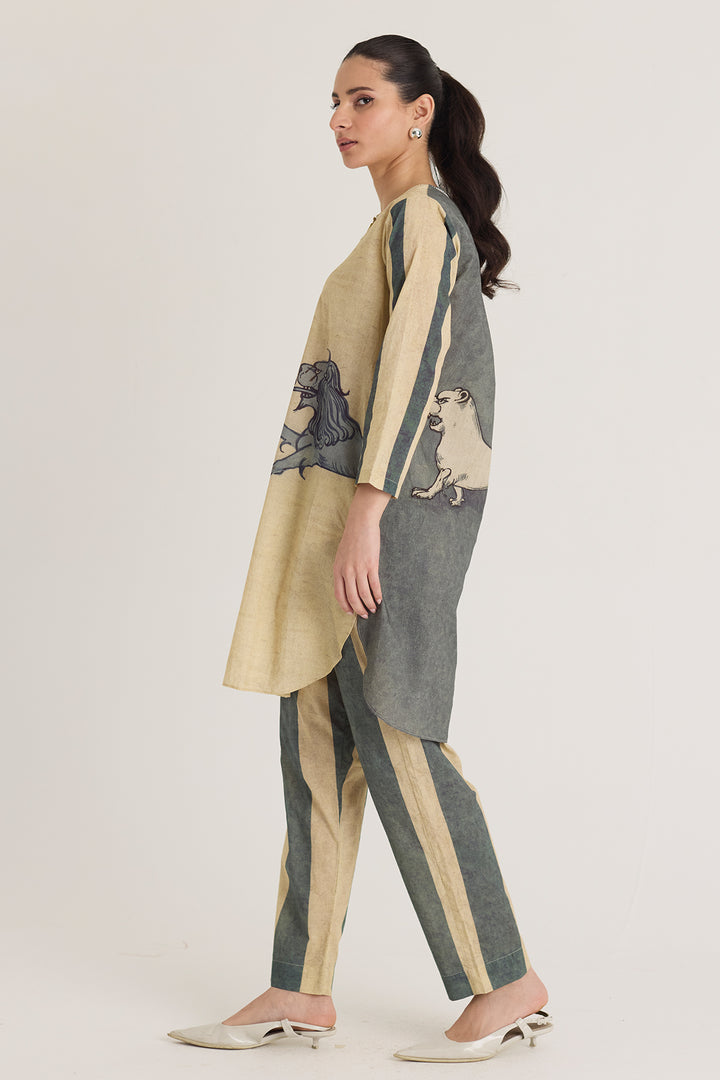 Paws Short Kurta Set