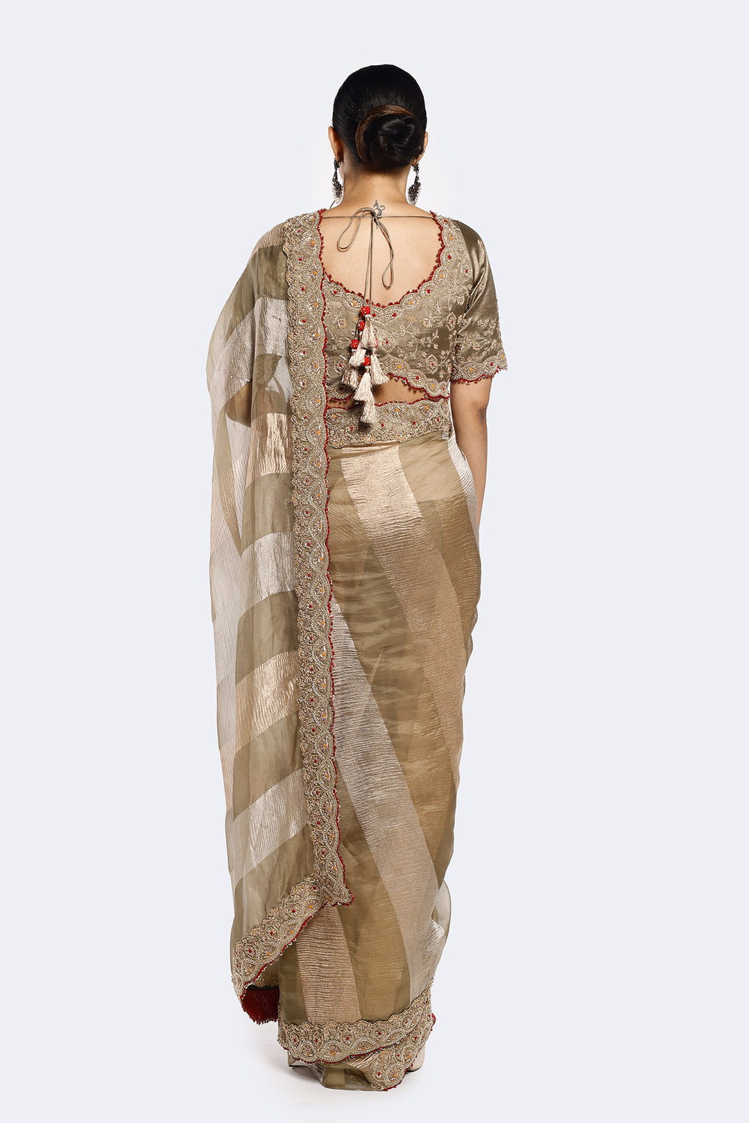 Panelled Tissue Saree