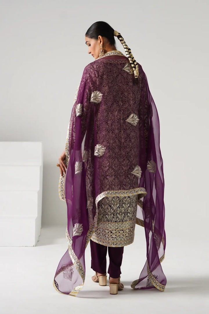 Dilruba - Long Kurta Set - Purple