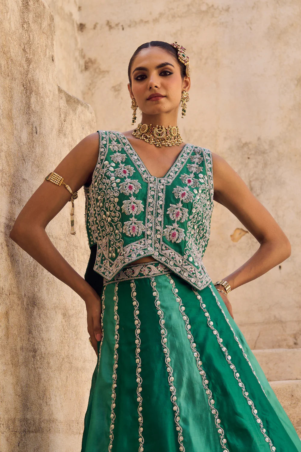 Pankhuri Waist Coat - Lehenga Set