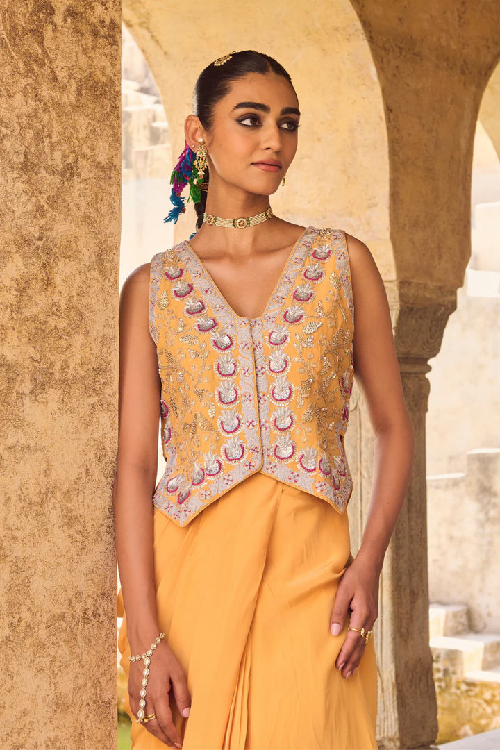 Paavni Waist Coat and Skirt Set