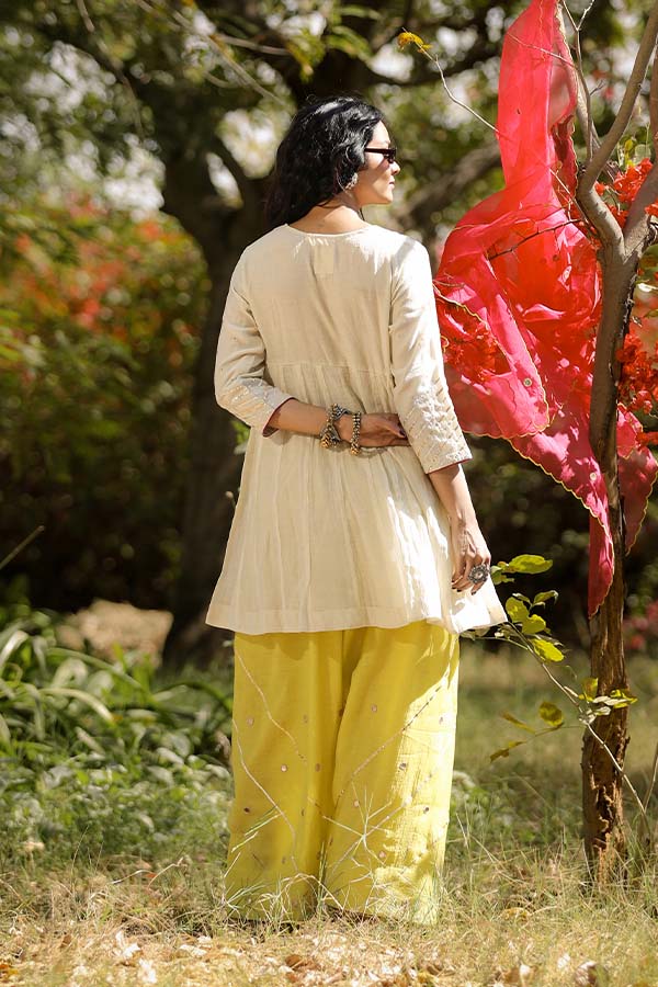 Pearl White Farshi Salwar Set