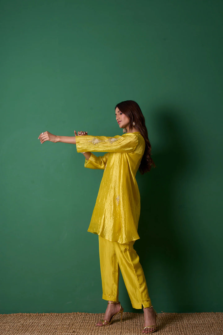 Paradise Yellow Kurta (Set of 3)