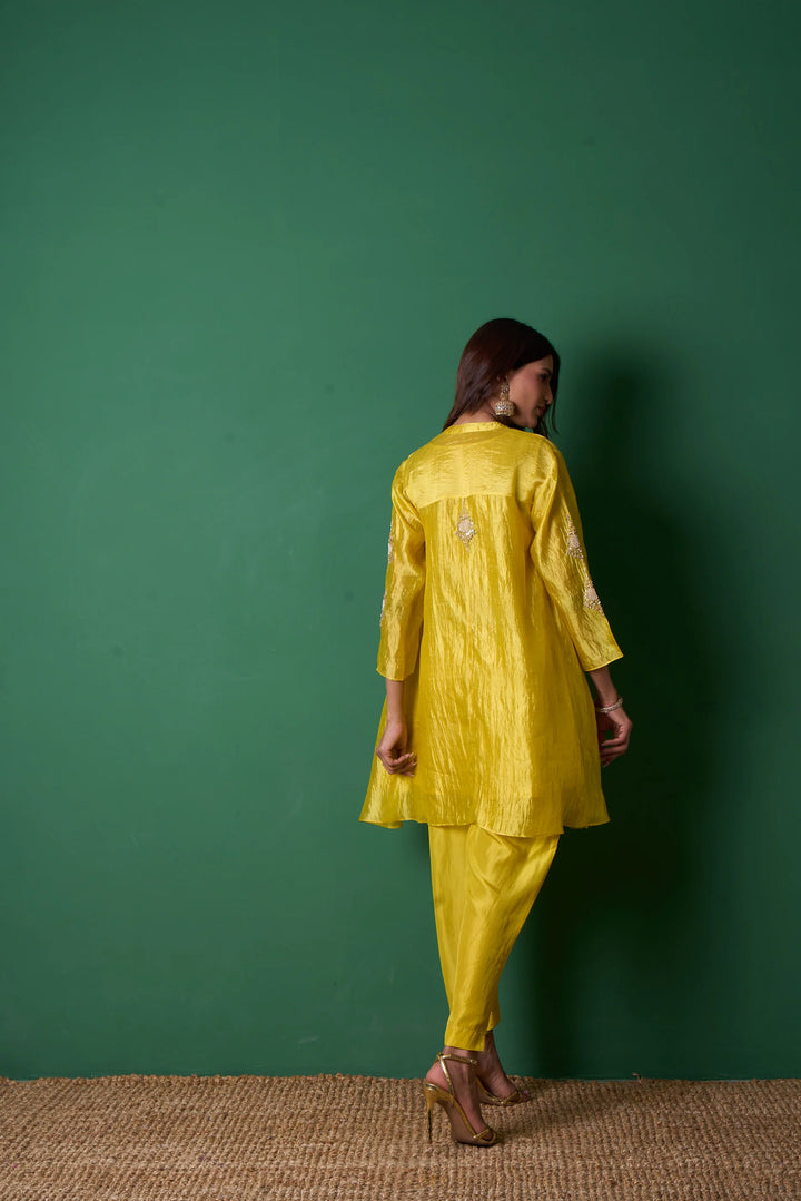 Paradise Yellow Kurta (Set of 3)