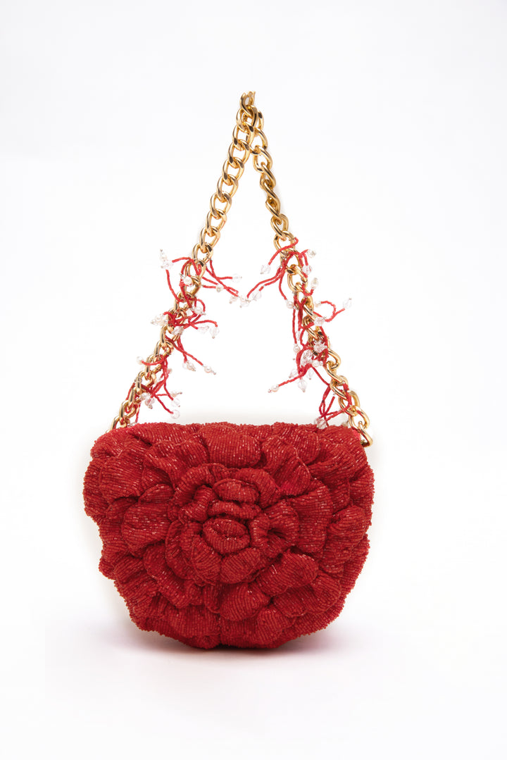 coco beaded mini - crimzon red