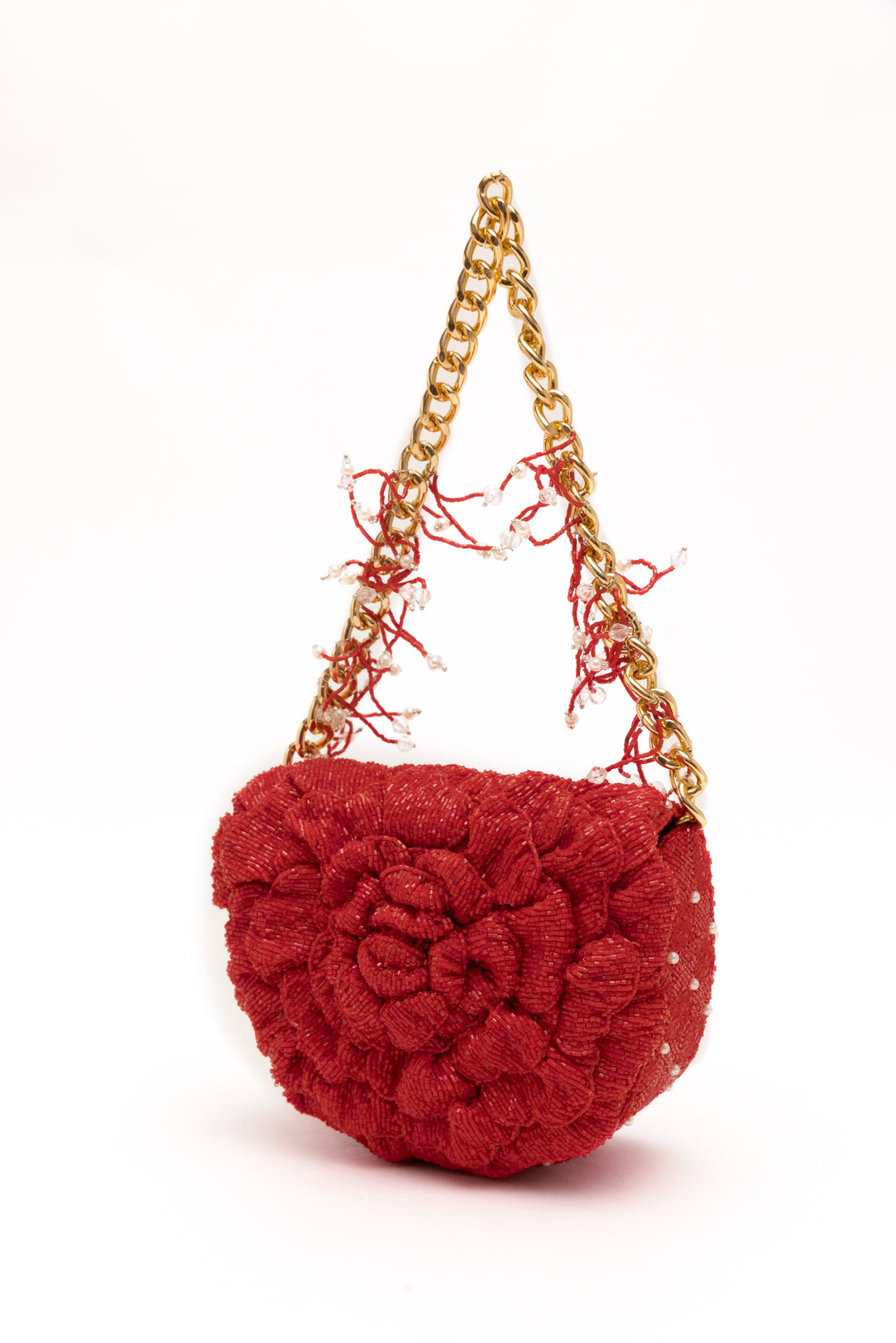 coco beaded mini - crimzon red