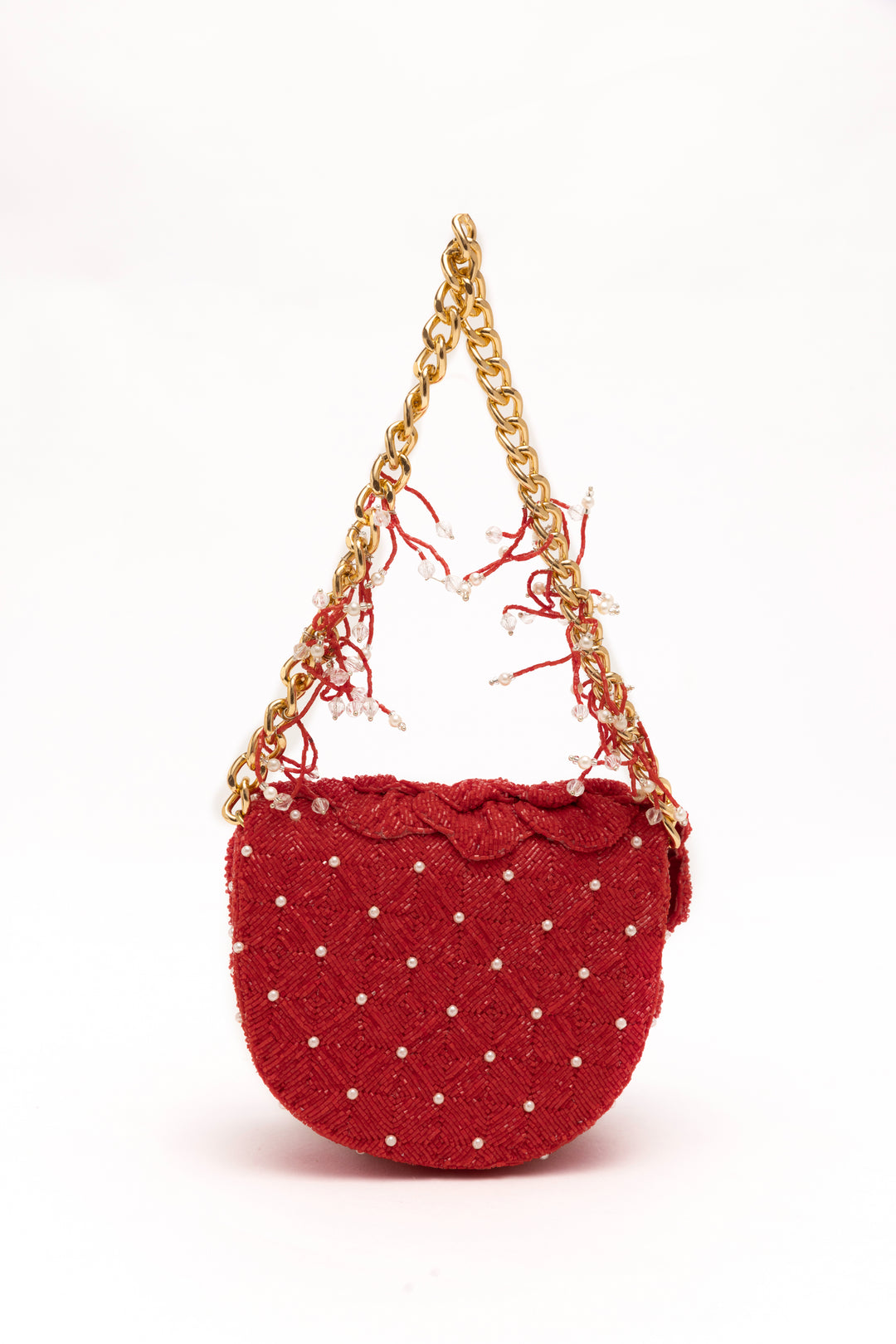 coco beaded mini - crimzon red