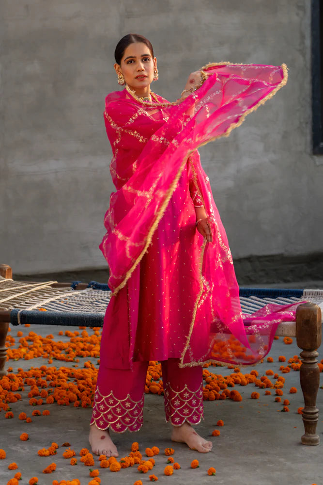 Rani Aari A-line Kurta Set