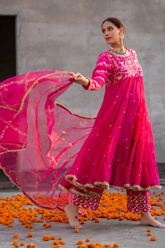 Rani Anarkali Suit Set