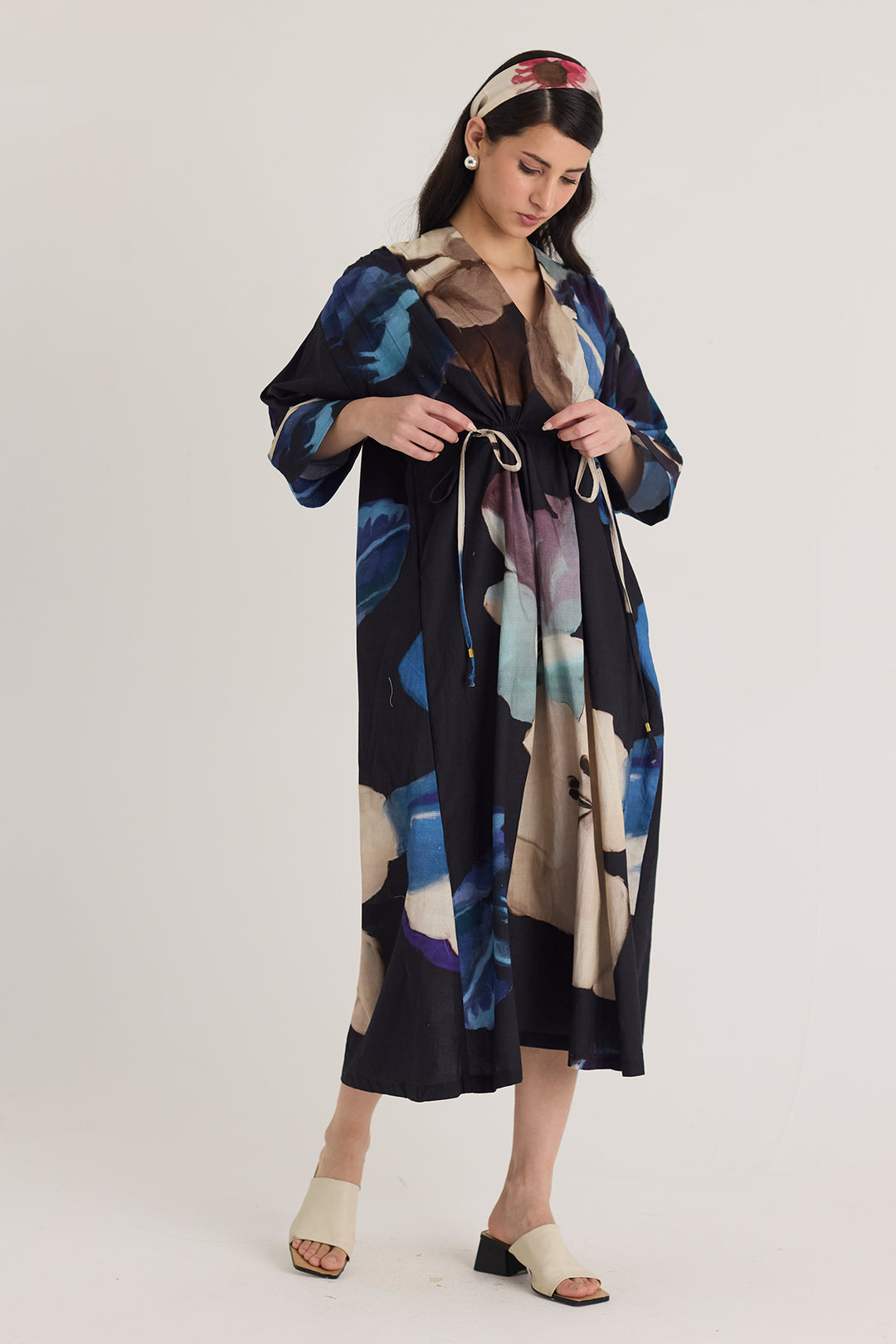 Rocco Drawstring Kaftan Dress
