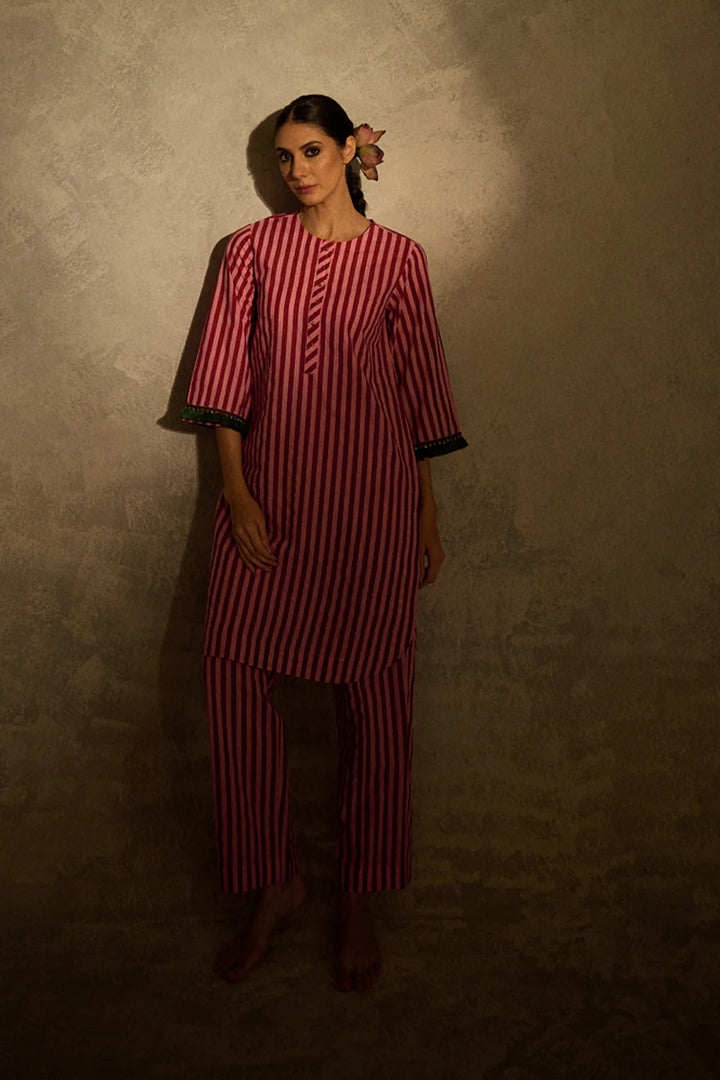 Red N Pink Stripe Set