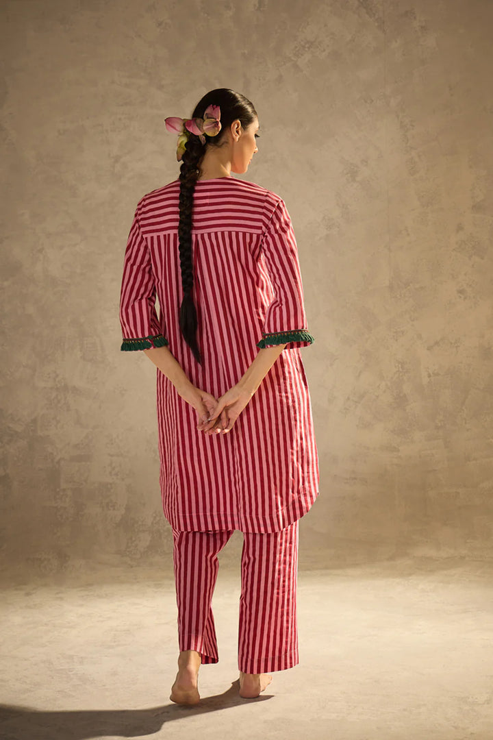 Red N Pink Stripe Set