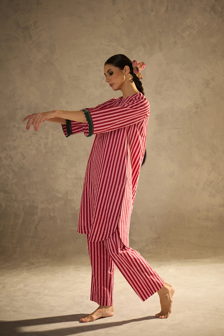 Red N Pink Stripe Set