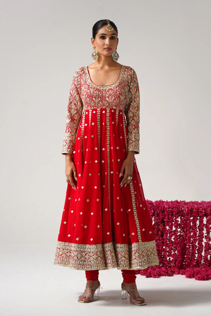 Dilruba - Kalidaar Set - Red