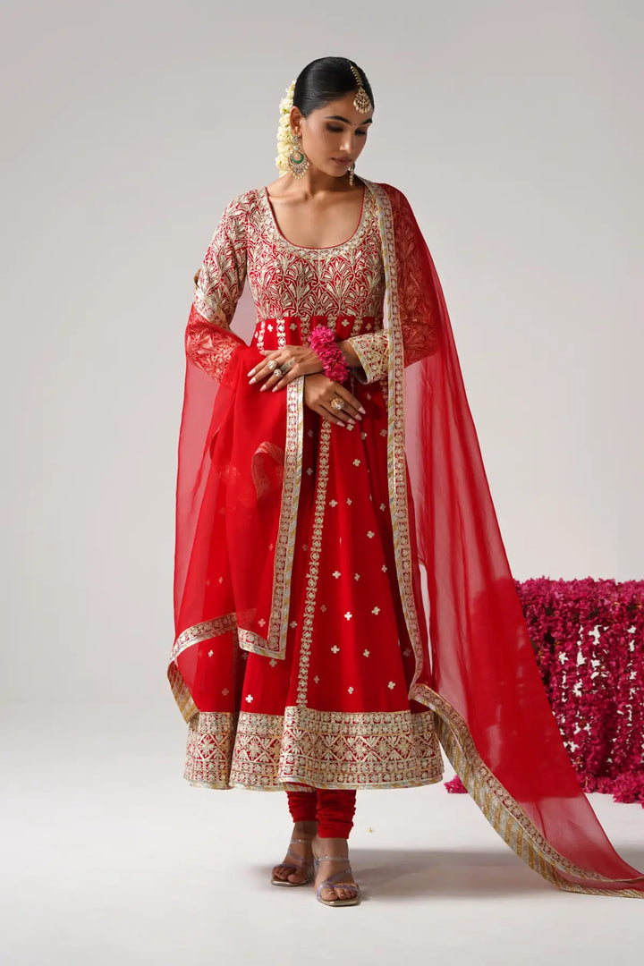 Dilruba - Kalidaar Set - Red
