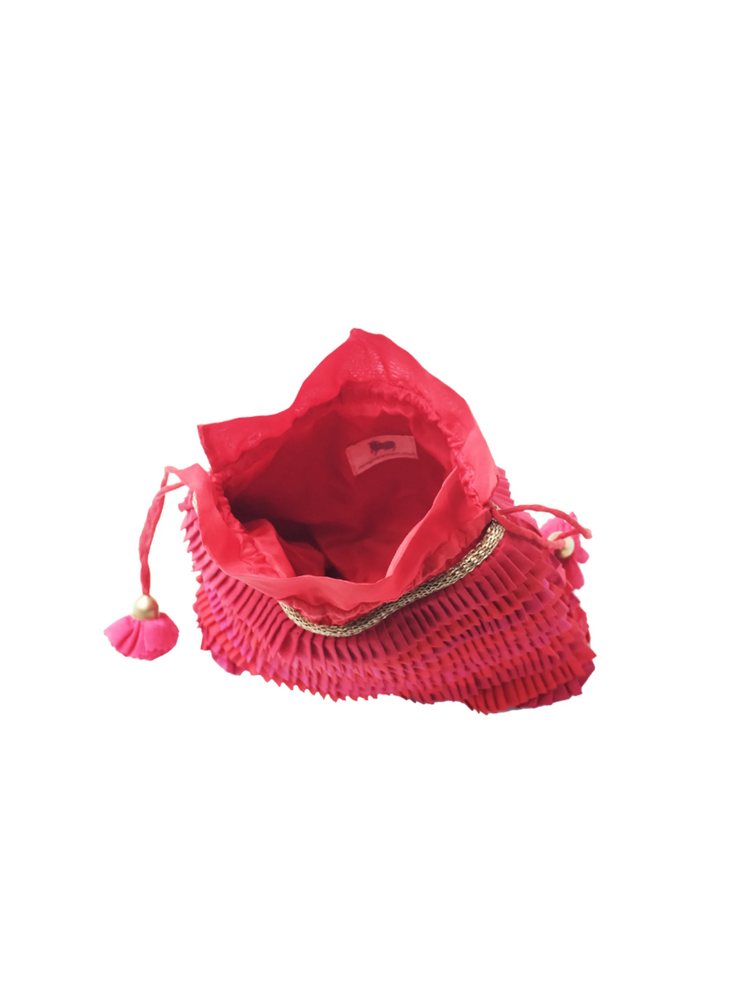 Red Multi Jhallar Potli