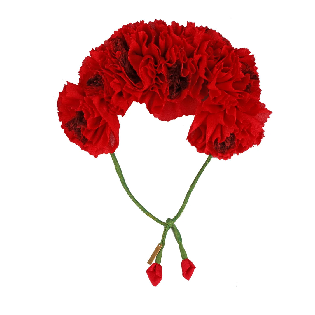 Red Genda Phool Gajra
