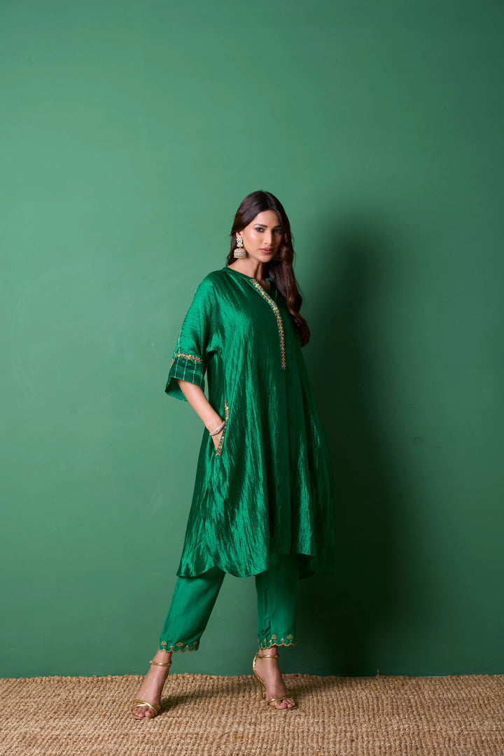 Radiance Emerald Kurta (Set of 2)
