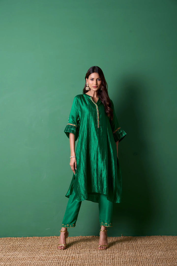 Radiance Emerald Kurta (Set of 2)