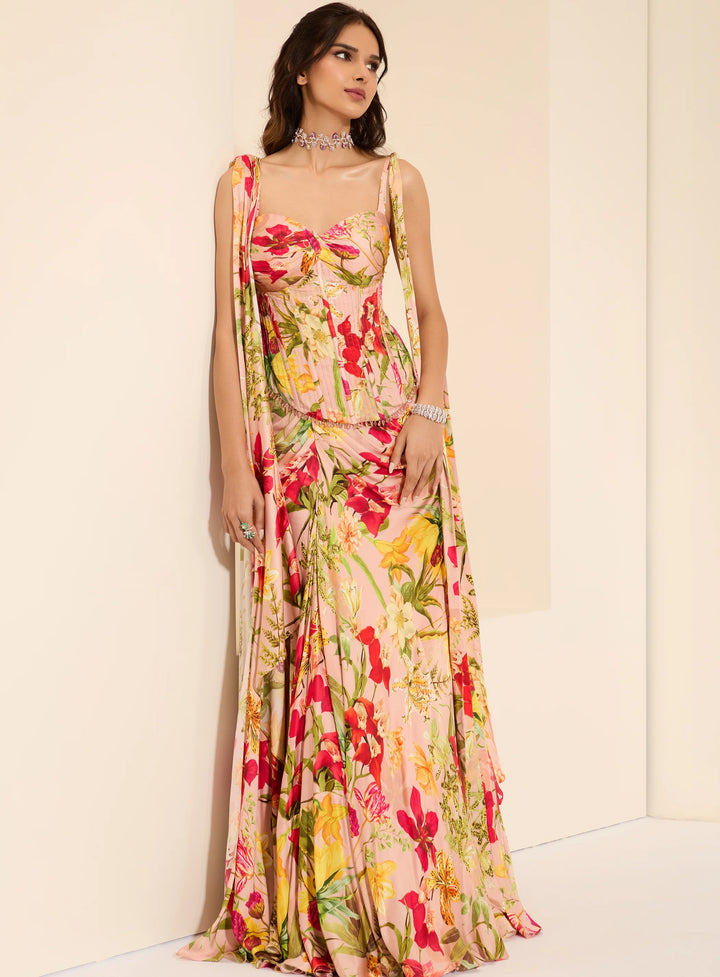 Rosy Fantasy Corset & Drape