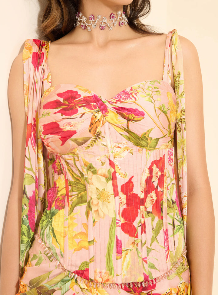 Rosy Fantasy Corset & Drape