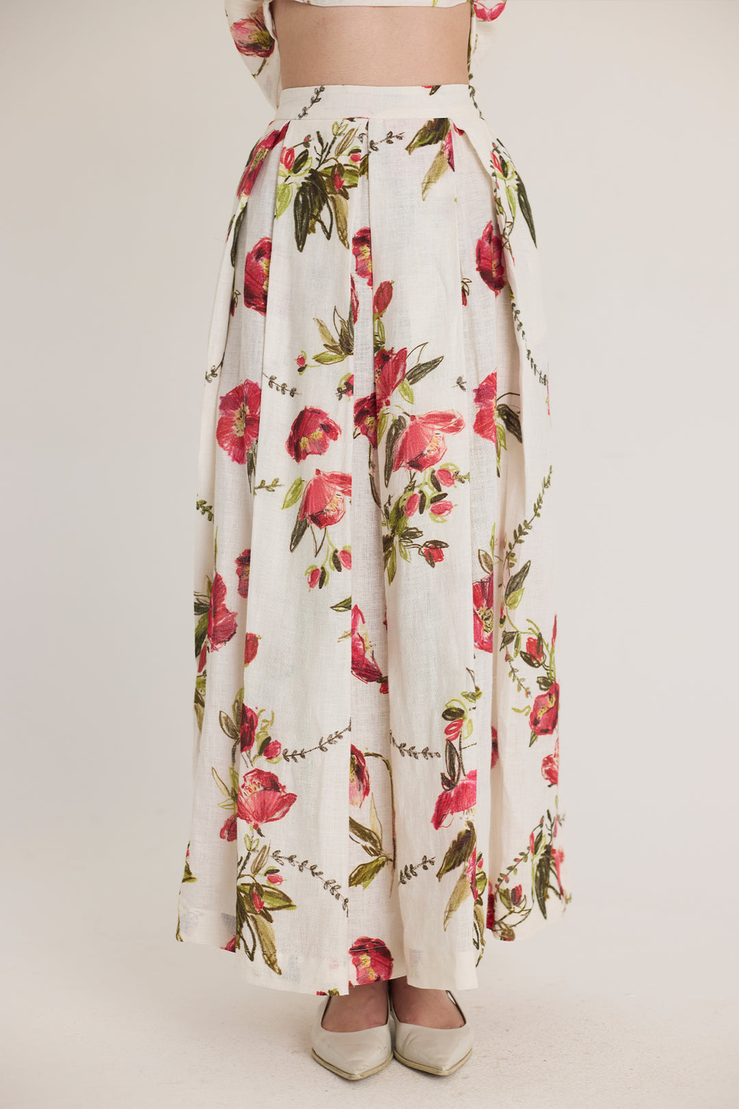 Rosita Linen Top & Skirt Set