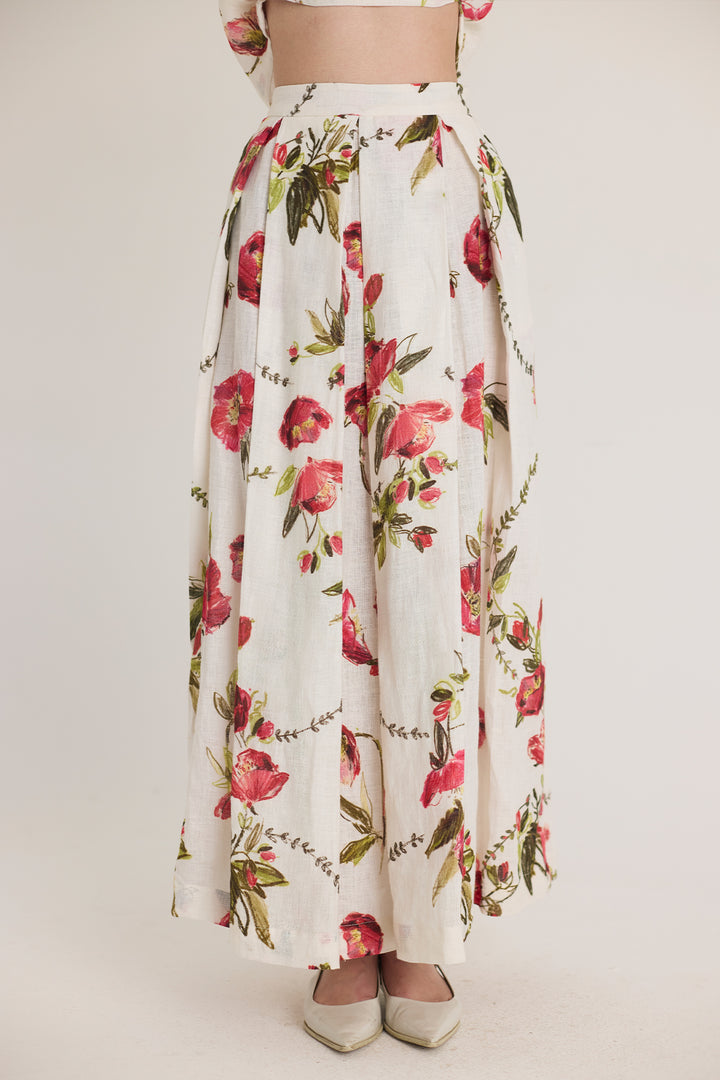 Rosita Linen Top & Skirt Set