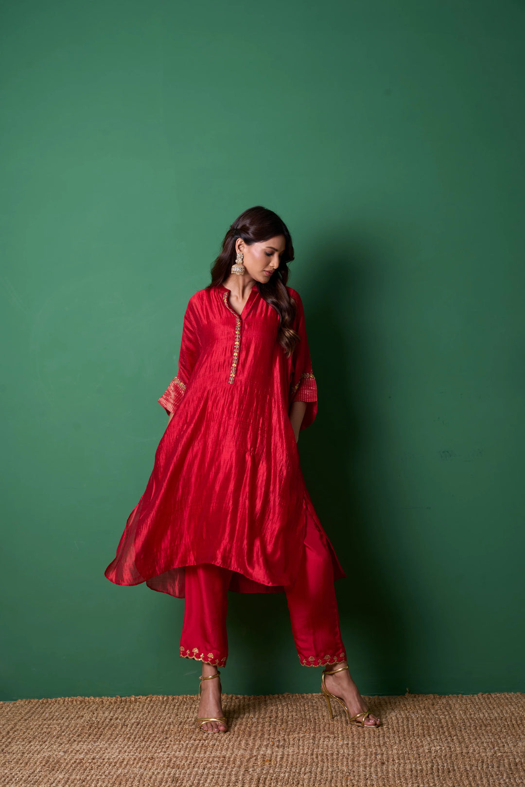 Radiance Red Kurta (Set of 2)