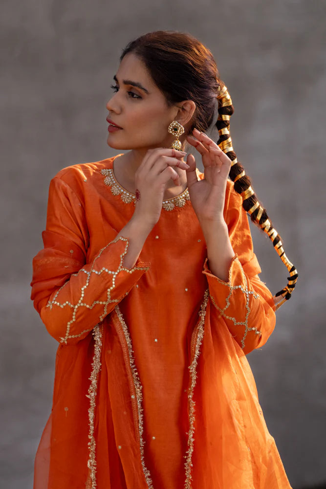 Rust Straight Kurta Set