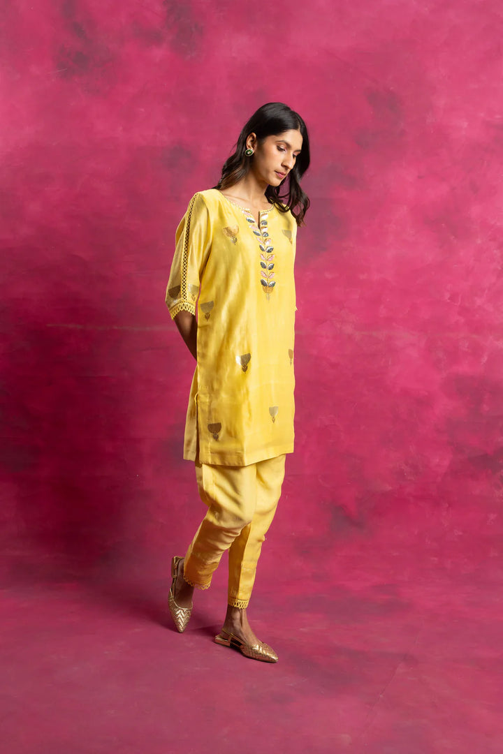 Sajgaar Co-ord Set in Butter Yellow