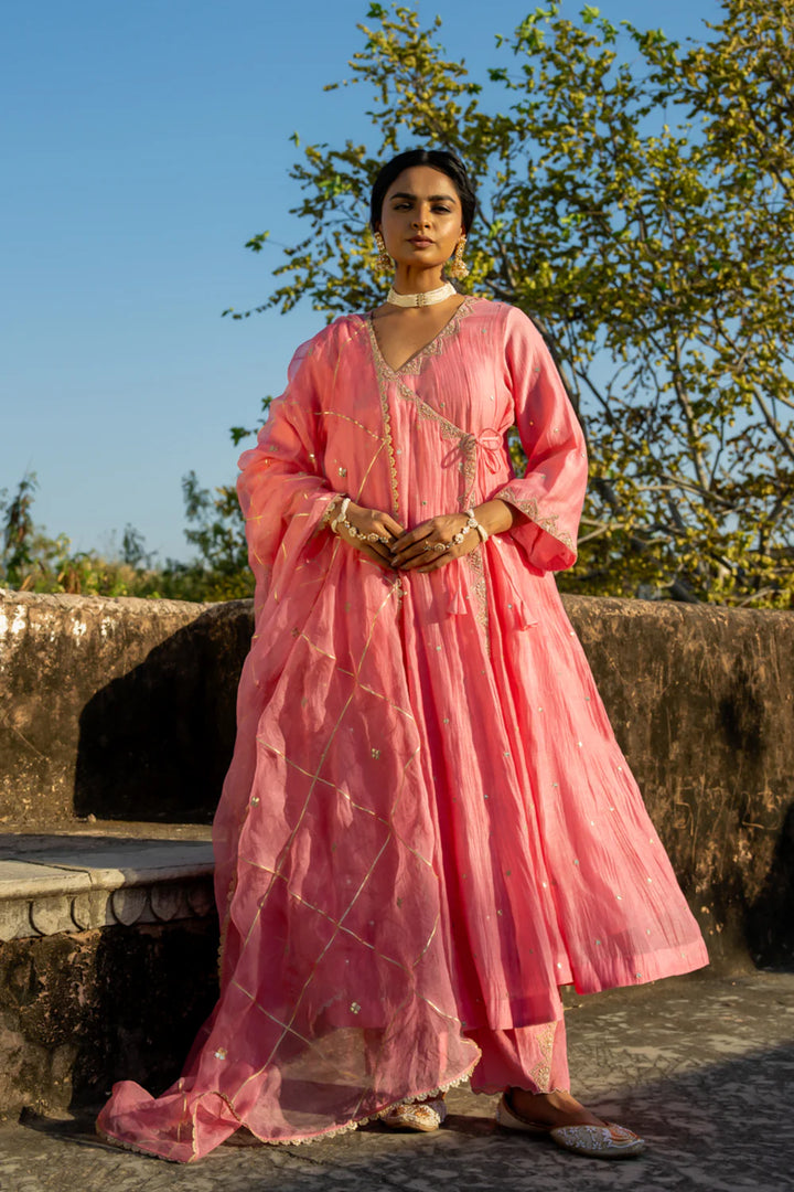 Pink Angrakha Set