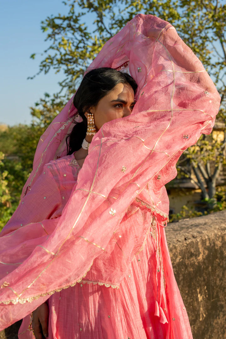 Pink Angrakha Set